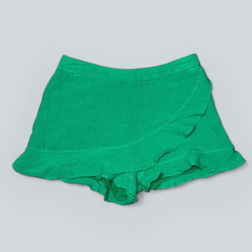 Altar'd State Green Ruffle Skort